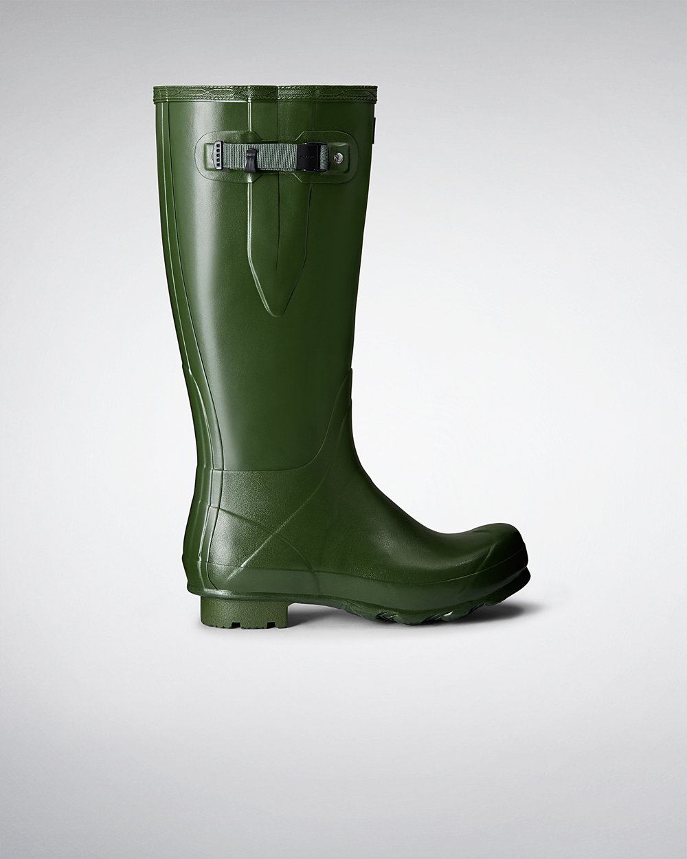 Hunter Hombre Norris Field Side Adjustable - Botas de Lluvia Verde - 985-ZDREVW